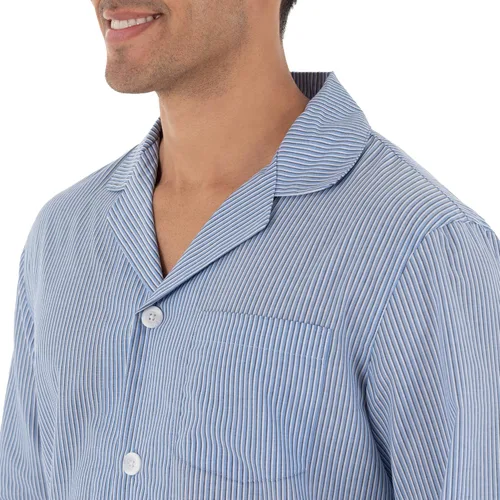 Vista 3 de Fruit of the Loom Conjunto de pijama de tela ancha de manga larga para hombre