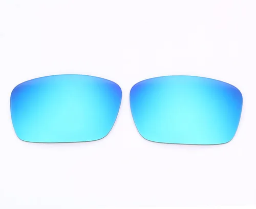 Vista 2 de NicelyFit Lentes de repuesto polarizadas para gafas de sol Oakley Fuel Cell (espejo azul hielo)