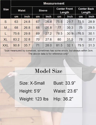 Vista 3 de Hotouch Dresses for WomenSquare NeckLong Puff SleeveOff Shoulder A-LineCasual Short Mini Dress