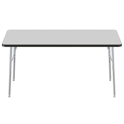 Vista 12 de FDP - Mesa rectangular para actividades escolares y de oficina (24 x 36 pulgadas), patas estándar con deslizadores giratorios, altura ajustable