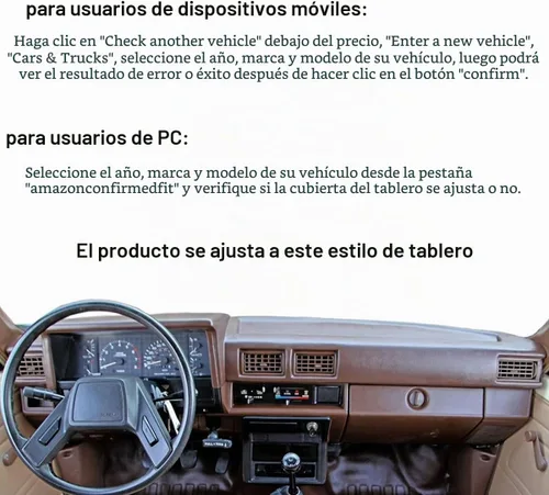 Vista 2 de Funda para salpicadero de ajuste personalizado para camioneta pickup Toyota 4Runner 1984-1988, almohadilla protectora de salpicadero F95 (Beige)