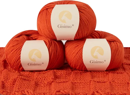 Vista 43 de 100% lana merino para tejer y ganchillo, hilo lujoso y suave de 6 cabos para tejer y crochet a mano, 1.76 oz/50 g, 127 yardas/116 metros