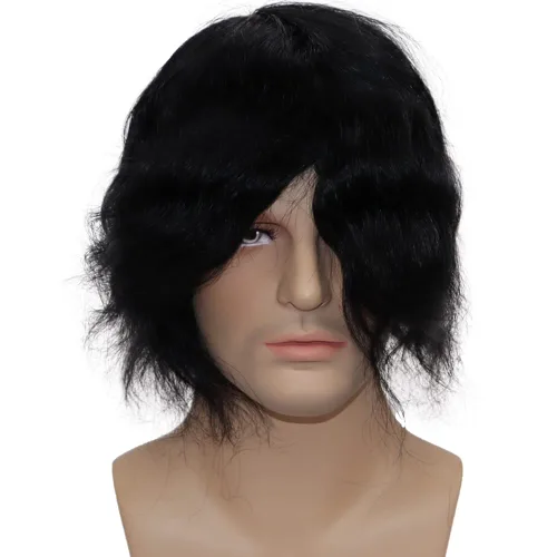 Vista 6 de Peluca de piel ultrafina de 0.003 in para hombres, 100% cabello humano virgen europeo, pelucas de repuesto de cabello humano real, 8x10 pulgadas, #1