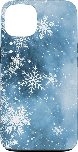 Vista 7 de Funda para iPhone 17 con diseño de copos de nieve con diseño de cristales helados