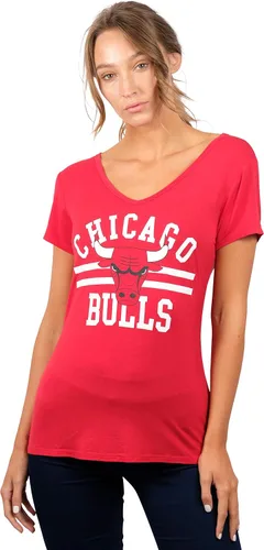 Vista 5 de Ultra Game Camiseta de mujer NBA Oficial con cuello en V y strass de manga corta