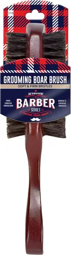 Vista 2 de WAV ENFORCER Cepillo de doble cara Cerdas de jabalí 100% y mango de madera natural, doble cara con cerdas firmes y suaves