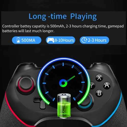 Vista 6 de ANVWW Control remoto inalámbrico Switch Pro Gamepad Joystick Joypad para Switch Switch Lite Switch OLED