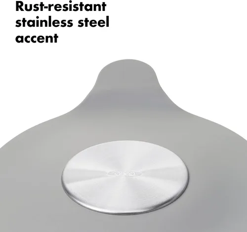 Vista 10 de OXO Good Grips Tapón para Tina de Silicona/Acero Inoxidable, Gris Drenaje de sellos de succión resistentes, se adapta a desagües estándar