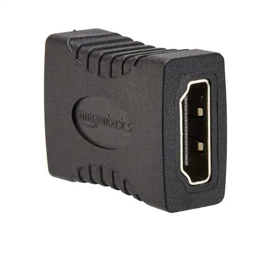 Vista 2 de Amazon Basics Adaptador acoplador HDMI hembra a hembra (paquete de 2), 29 x 22mm, negro