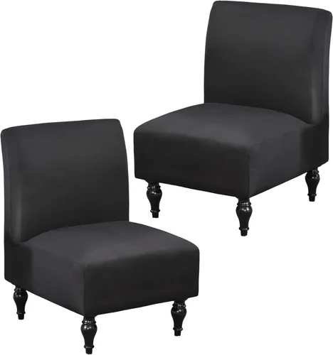 Vista 18 de Funda para Silla de Acento sin Brazos, Funda Elástica para Silla Súper Ajuste, Funda Protectora de Muebles para Silla sin Brazos para Sala de Estar