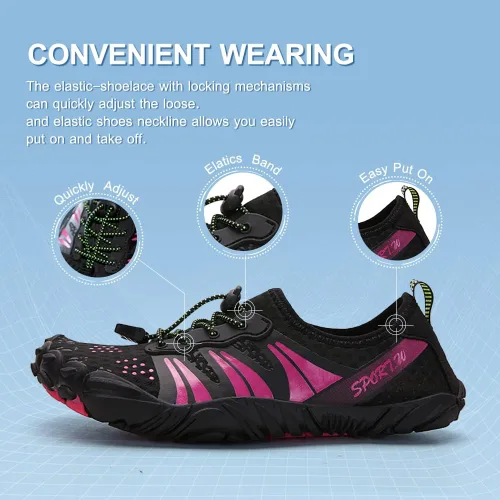 Vista 4 de Zapatos de agua para mujeres hombres zapatos de playa para mujeres zapatos de natación zapatos de piscina zapatos de río zapatos de secado rápido
