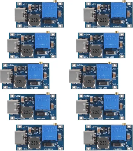 Vista 9 de AITRIP 10 piezas MT3608 DC-DC convertidor de impulso 2A módulo ajustable de aumento de voltaje regulador de voltaje de entrada 2V-24V a 5V-28V