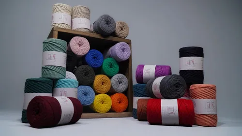 Vista 7 de Makromecity, Cordón de macramé de un solo hilo de 3 mm x 100 yardas (300 pies) de 3 mm de cordón de algodón azul bebé para arte y manualidades