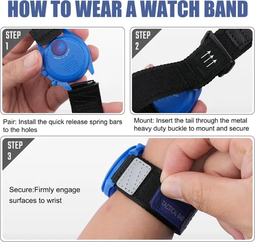 Vista 7 de Ritche 20mm Quick Release Nylon Moonswatch Band for Men Omega x Swatch Strap compatible with Omega Speedmaster Seamaster Railmaster Mission to the