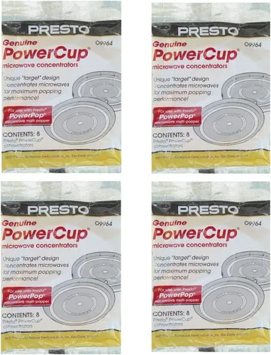 Vista 2 de Presto 09964 - Taza concentradora de palomitas de maíz Power Pop Powercup para microondas, paquete de 32