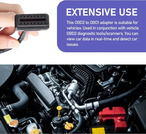 Vista 4 de Cable OBD2 de 22 pines OBD1 a 16 pines, adaptador de conversión funciona con herramientas de escáner OBD2, arnés de diagnóstico flexible
