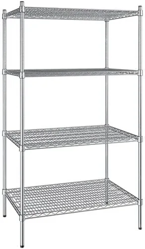 Vista 189 de Kit de 4 estantes de epoxi verde NSF de 21 x 72 pulgadas con postes de 86 pulgadas, estantería de almacenamiento resistente, kit de estantería