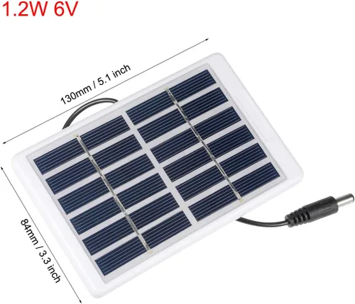 Vista 2 de uxcell 1.2W 6V pequeño módulo de panel solar DIY polisilicio con 9.8 ft de alambre para juguetes cargador