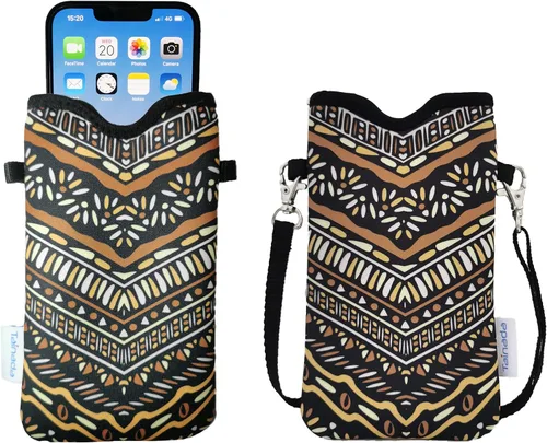 Vista 100 de Tainada Funda Estuche Bolsa de Neopreno para Teléfono para Hombres y Mujeres con Correa Cruzada/Cordón para el Cuello para iPhone 17/16/15 Pro Max