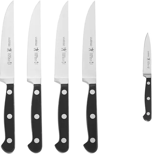Vista 8 de HENCKELS Juego de 4 cuchillos de cocina clásicos afilados y afilados Cuchillos de ingeniería alemana informados por más de 100 años de maestría