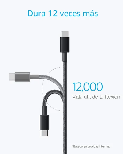 Vista 4 de Anker Cable de USB a USB C, cable de carga de USB A a USB C para Samsung Galaxy S10 o S10+, LG V30, Beats Fit Pro y más (USB 2.0), color negro