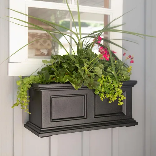 Vista 9 de Mayne Fairfield - Maceta con ventana de 2 pies, con riego automático, resistente a la intemperie para flores, diseño duradero