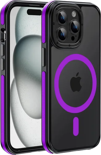 Vista 55 de Funda magnética fuerte para iPhone 12 Pro Max [Protección de grado militar de 10 pies] Compatible con MagSafe, funda protectora a prueba de golpes