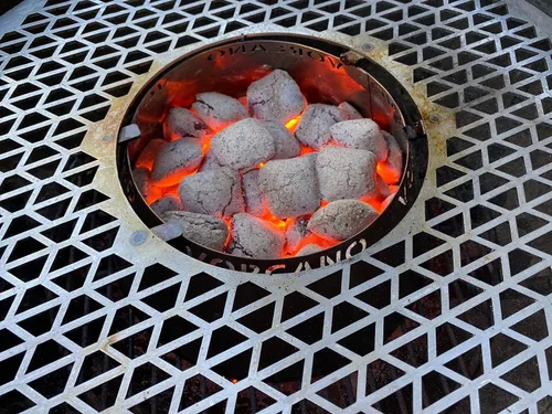 Vista 7 de Vorcano BBQ Brand - Cono de parrilla de carbón Vortex de acero inoxidable compatible con hervidor Weber, huevo verde grande, Kamado Joe