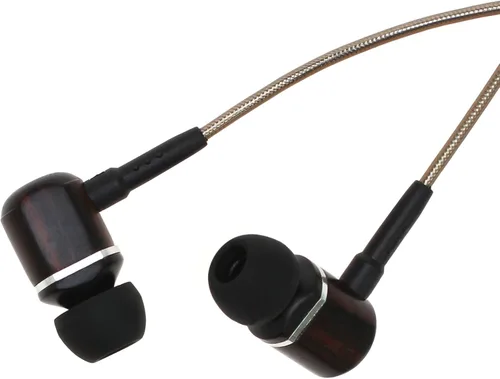 Vista 6 de Symphonized MTRX 2.0 - Auriculares intrauditivos de madera con micrófono y control de volumen, aislamiento de ruido, auriculares con cable