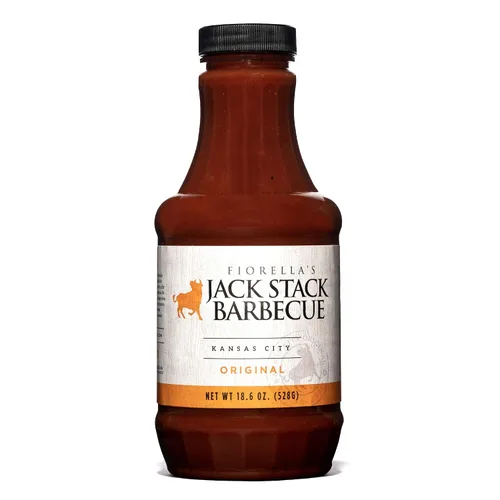 Vista 3 de Jack Stack Barbecue - Salsa de barbacoa original y picante de Kansas City, paquete de 2 unidades, salsa de barbacoa KC ahumada picante y original