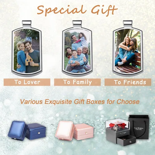 Vista 6 de Llavero personalizado de doble cara con impresión de imagen de aleación a color llavero de fotos personalizado regalos de texto personalizables