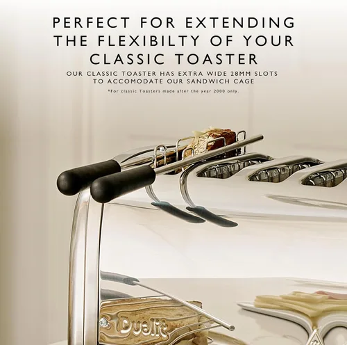 Vista 6 de Dualit Jaula de sándwich clásica para tostadoras clásicas Dualit 1 jaula de sándwich para hacer sándwiches tostados en tu tostadora Dualit Jaula