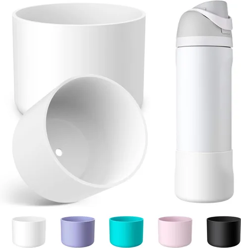 Vista 36 de 2 botas de silicona para botella de agua Owala de 24 onzas, 32 onzas, 40 onzas, funda protectora antideslizante para botellas de agua de acero