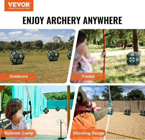 Vista 7 de VEVOR Archery Target Block, All-Side Bow Target Block, Outdoor Portable Archery Target with Carry Handle, Easy Arrow Removal, Great Visibility