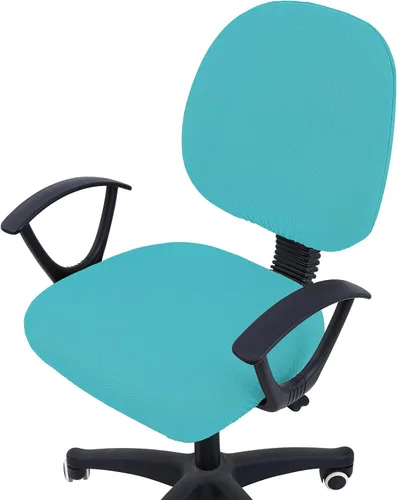 Vista 63 de Smiry Fundas de asiento de silla de computadora de oficina, de jacquard elástico, extraíbles, lavables, antipolvo, protectores de cojín para silla