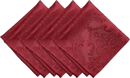 Vista 7 de Elrene Home Fashions Caiden Elegance Servilletas de tela de damasco impermeables, resistentes a las manchas y a las arrugas (juego de 4), 17 x 17