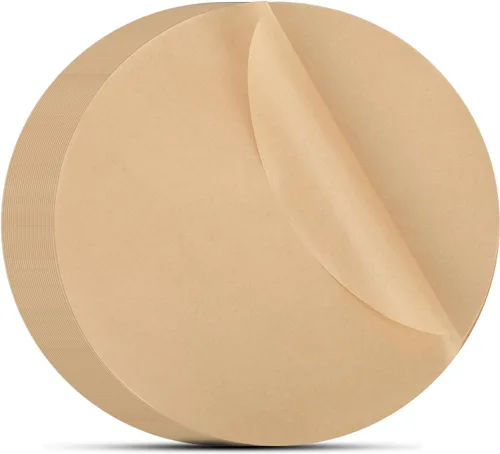 Vista 16 de Beasea Papel pergamino para freidora de aire, 11 pulgadas, 200 piezas redondas sin blanquear sin perforar pergamino de bambú