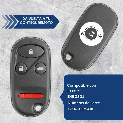 Vista 5 de KeylessOption Llavero de repuesto con control remoto para entrada sin llave para E4EG8DJ