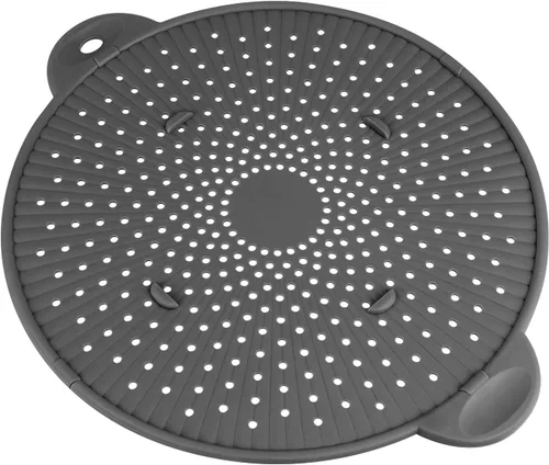 Vista 8 de Pantalla de silicona contra salpicaduras para sartén, protector de salpicaduras de grasa de silicona resistente al calor de 11 pulgadas, protector