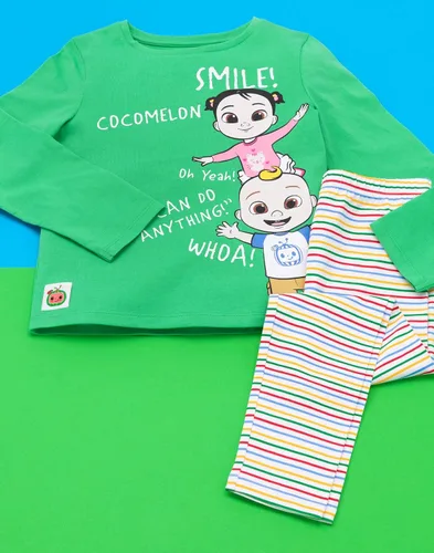 Vista 3 de CoComelon Conjunto de leggings de camiseta para niños pequeños JJ Cece Musical Top Bottoms