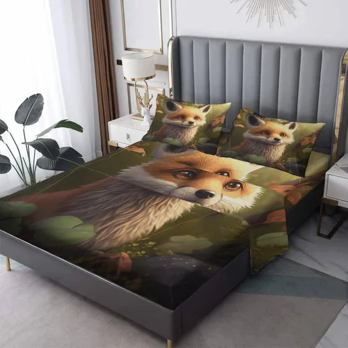 Vista 8 de Border Collie Sábanas tamaño individual XL, sábanas para perro, sábanas y fundas de almohada estampadas, juego de 3 piezas, sábana bajera ajustable