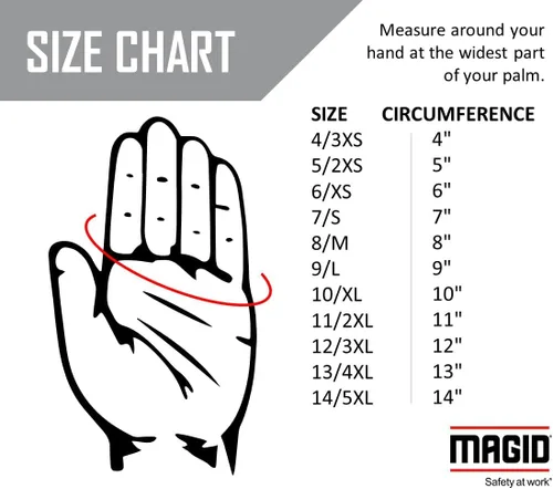 Vista 2 de MAGID Guantes de piel de cabra profesional para mujer, 144 pares, talla 7/S (TB558ELT)