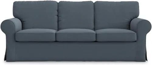 Vista 8 de TLYESD Ektorp - Funda de sofá de 3 asientos de repuesto para funda de sofá IKEA Ektorp, funda de sofá Ektorp, solo funda Ektorp (blanco frío)