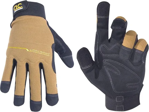 Vista 6 de CLC Custom Leathercraft 124M Workright - Guantes de trabajo con agarre flexible, resistentes al encogimiento, destreza mejorada, resistentes