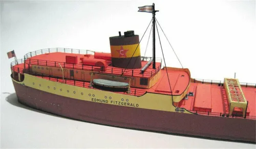 Vista 7 de 1:400 Kit de barco sin ensamblar modelo de papel SS Edmund Fitzgerald Ore Carrier Ship Model Kit DIY