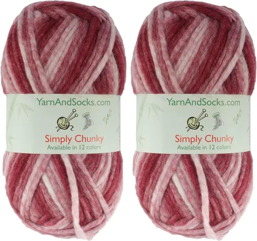 Vista 35 de JubileeYarn Halo Fables Yarn - 100g/Skein Bulky Polyester - North Wind Sun - 2 Skeins
