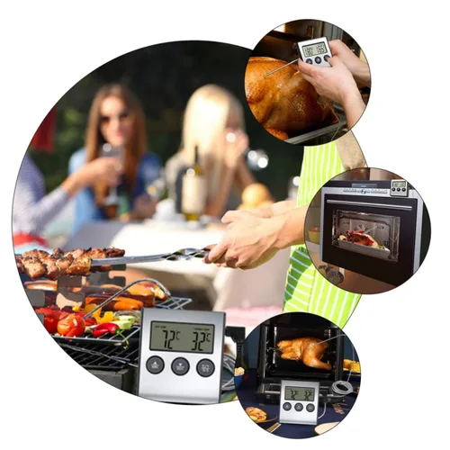 Vista 2 de Cabilock Termómetro multiusos para alimentos para barbacoa carne carne cocinar parrilla horno hogar