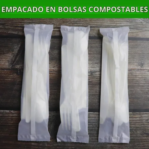 Vista 2 de GreenWorks Kits de cubiertos compostables de alta resistencia de 7 pulgadas, certificado BPI, 200