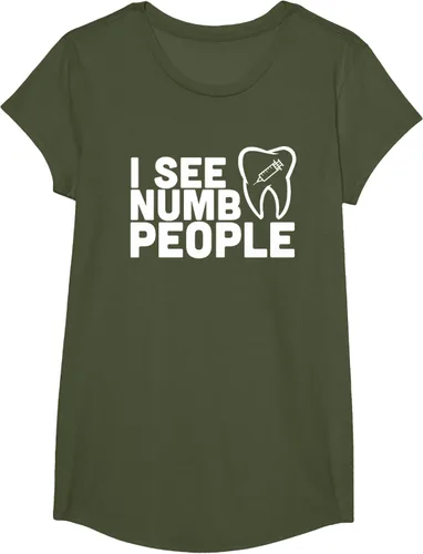 Vista 95 de I see Numb People - Camiseta de regalo para dentista dental, Negro, S