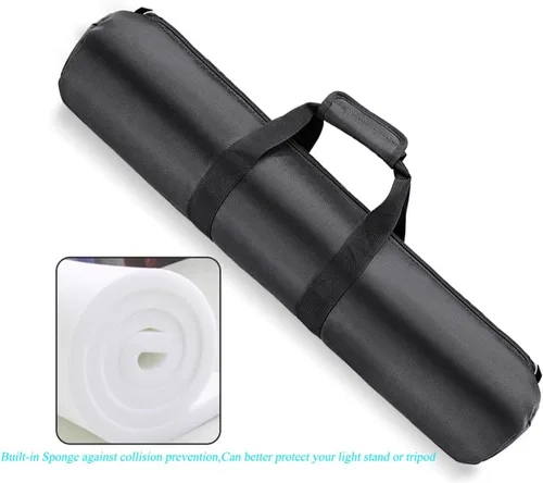 Vista 2 de Bolsa de transporte para trípode de 24 x 5 x 5 pulgadas, bolsa de transporte para trípode de alta resistencia Oxford con correa para el hombro
